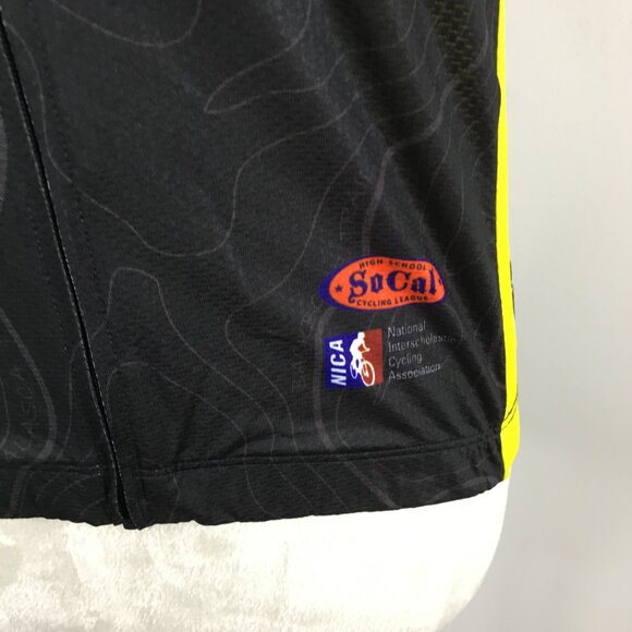 NWT HYPER THREADS Continental Sports Fit Stretch Black Multicolor Bicycle Jersey - Picture 12 of 16